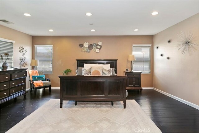 13744 Star Ruby Ave, Eastvale, CA 92880 - bedroom featuring baseboards, multiple windows, recessed lighting, and visible vents