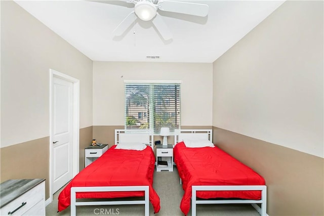 13744 Star Ruby Ave, Eastvale, CA 92880 - bedroom with a ceiling fan and carpet
