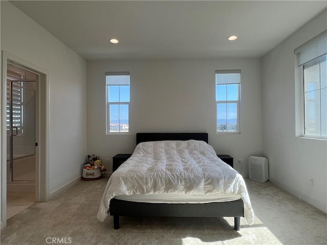 3530 E Delight Paseo Unit 205, Ontario, CA 91761 - carpeted bedroom with multiple windows, baseboards, and recessed lighting