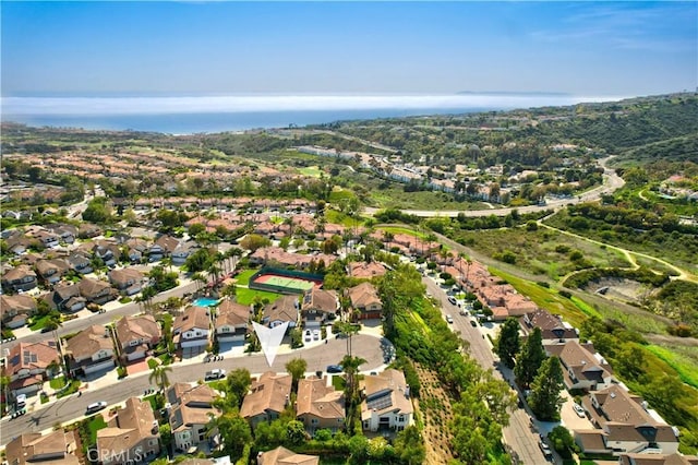 bird's eye view with a residential view