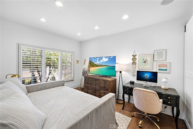 14 Belaire, Laguna Niguel, CA 92677 - bedroom with baseboards, recessed lighting, and wood finished floors