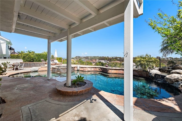 14 Belaire, Laguna Niguel, CA 92677 - exterior space with a patio and a pool with connected hot tub