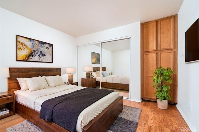 1303 Massachusetts Ave Unit 101, Riverside, CA 92507 - bedroom featuring light wood-style flooring and a closet