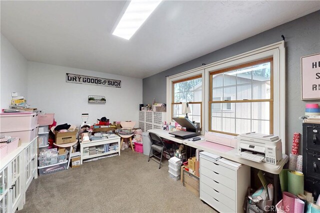 view of carpeted office