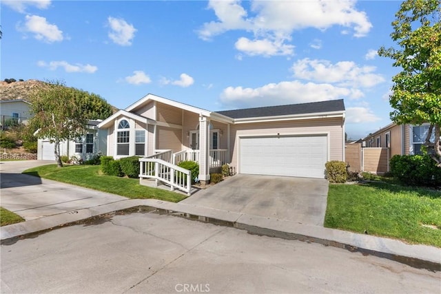 27828 Spyglass Ln, Canyon Country, CA 91351 - view of front facade with a garage, driveway, and a front lawn