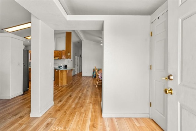 27828 Spyglass Ln, Canyon Country, CA 91351 - hallway with light wood-type flooring and baseboards