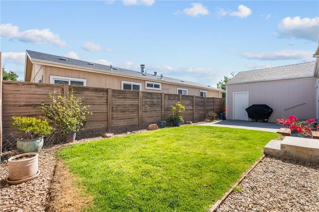 27828 Spyglass Ln, Canyon Country, CA 91351 - view of yard featuring a patio and a fenced backyard