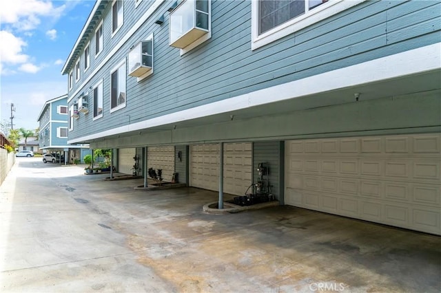 exterior space featuring a garage