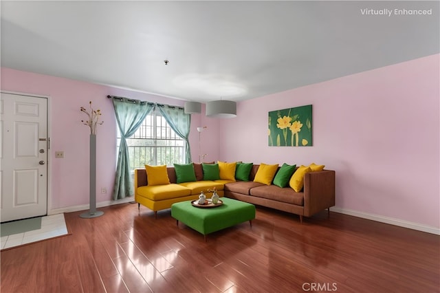 119 N Alhambra Ave Unit D, Monterey Park, CA 91755 - living room with wood finished floors and baseboards