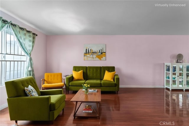 119 N Alhambra Ave Unit D, Monterey Park, CA 91755 - living area featuring baseboards and wood finished floors