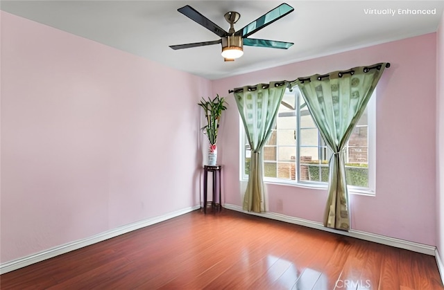 119 N Alhambra Ave Unit D, Monterey Park, CA 91755 - unfurnished room featuring wood finished floors and ceiling fan