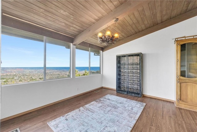 30062 Grandpoint Ln, Rancho Palos Verdes, CA 90275 - unfurnished sunroom featuring a chandelier