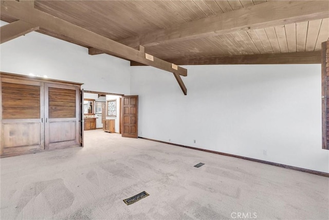 30062 Grandpoint Ln, Rancho Palos Verdes, CA 90275 - unfurnished bedroom featuring wood ceiling, light colored carpet, and baseboards