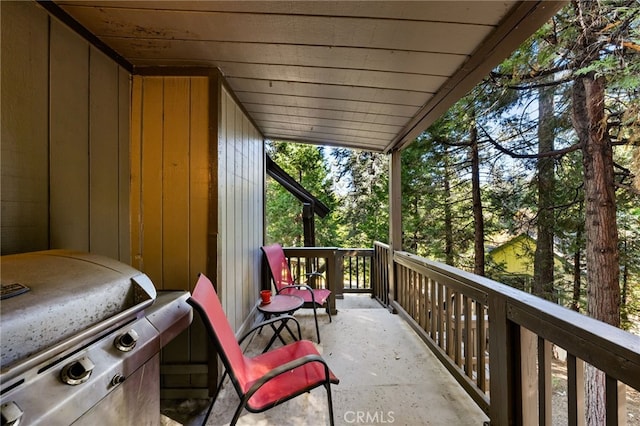 balcony with a grill