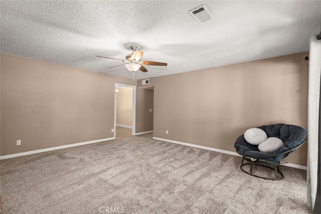 9137 Midway, Durham, CA 95938 - unfurnished room featuring carpet floors, a ceiling fan, a textured ceiling, and visible vents