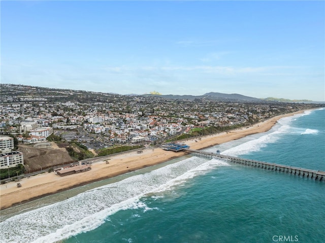 129 Avenida Rosa, San Clemente, CA 92672 - bird's eye view featuring a water view and a view of the beach