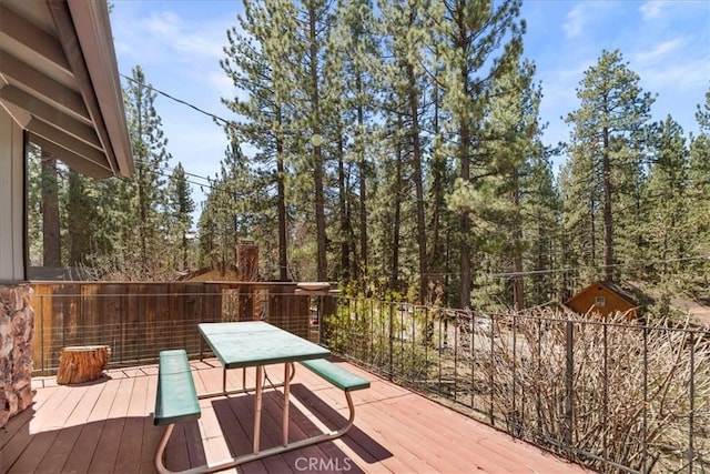 view of wooden deck