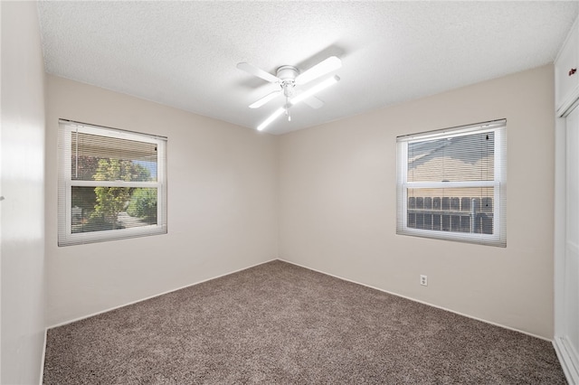 7752 Willow Ave, Riverside, CA 92504 - carpeted spare room featuring plenty of natural light, a ceiling fan, and a textured ceiling