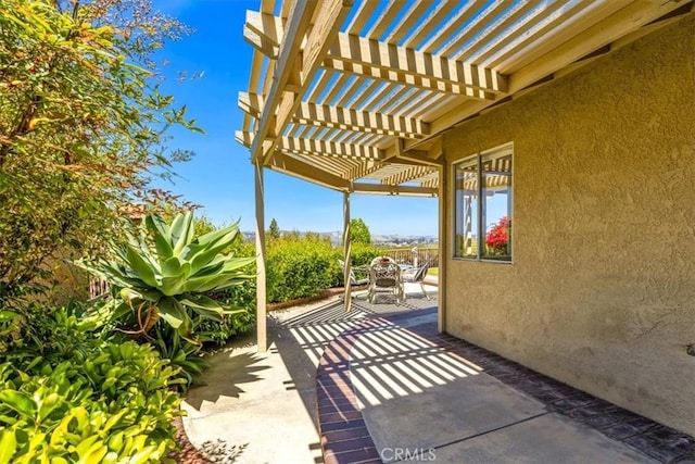 view of patio / terrace with a pergola