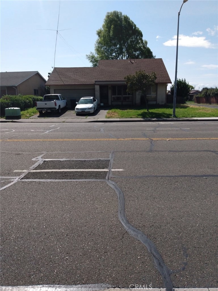 view of single story home