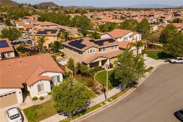 aerial view featuring a residential view