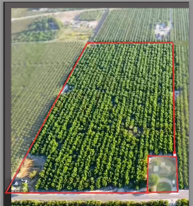 aerial view featuring a rural view