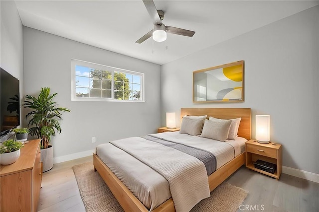 18128 Cari Ln, Yorba Linda, CA 92886 - bedroom featuring light wood-style floors, baseboards, and a ceiling fan