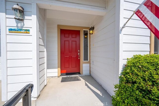 view of doorway to property