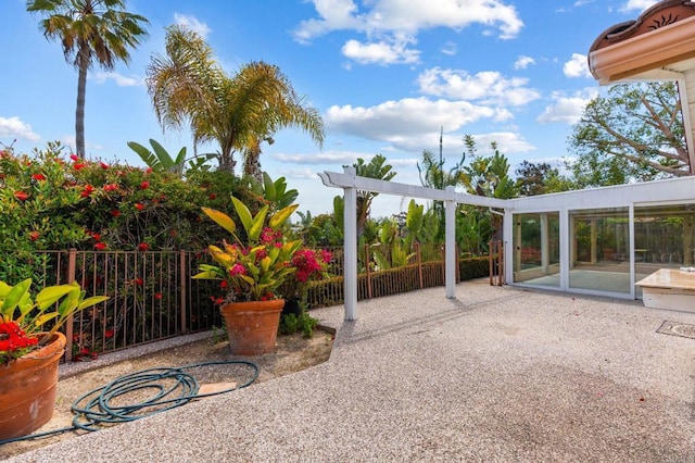 view of patio with fence
