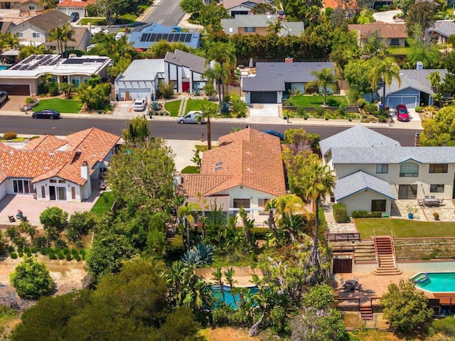 aerial view featuring a residential view