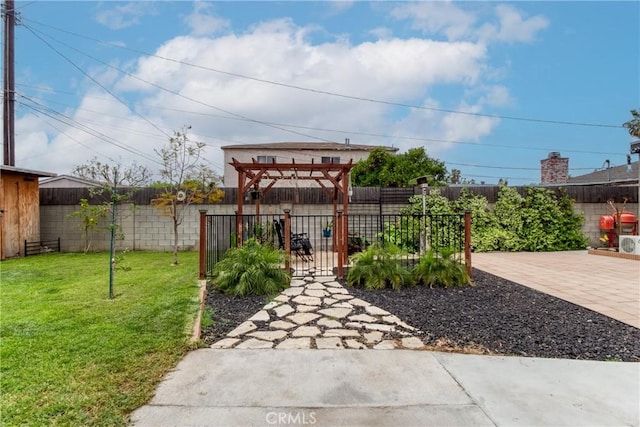 12022 W Redbank St, Sun Valley, CA 91352 - view of yard featuring a pergola