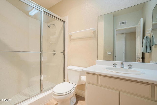 1130 Mandalay Beach Rd, Oxnard, CA 93035 - full bath featuring vanity, toilet, visible vents, and a stall shower