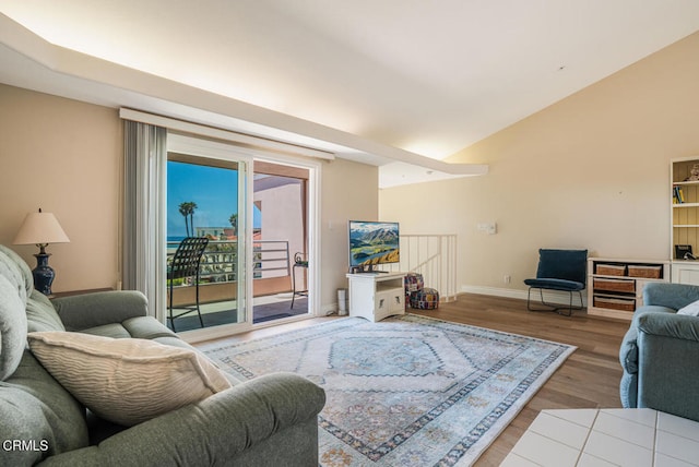 1130 Mandalay Beach Rd, Oxnard, CA 93035 - living room with baseboards and wood finished floors