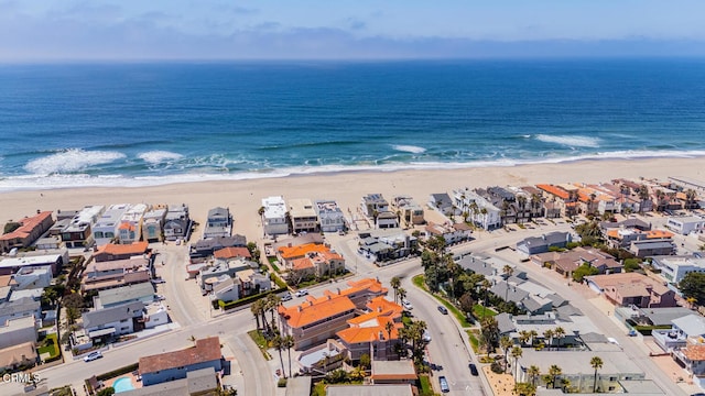1130 Mandalay Beach Rd, Oxnard, CA 93035 - drone / aerial view featuring a water view, a beach view, and a residential view