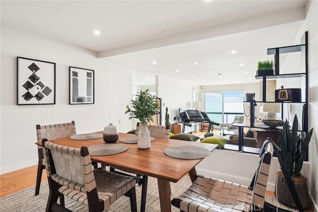 575 Esplanade Unit 205, Redondo Beach, CA 90277 - dining room featuring recessed lighting and light wood-style floors