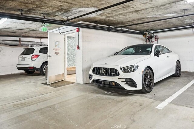 view of parking garage