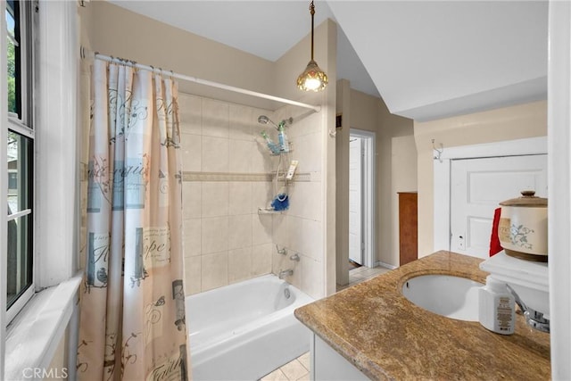 full bathroom featuring shower / bath combo