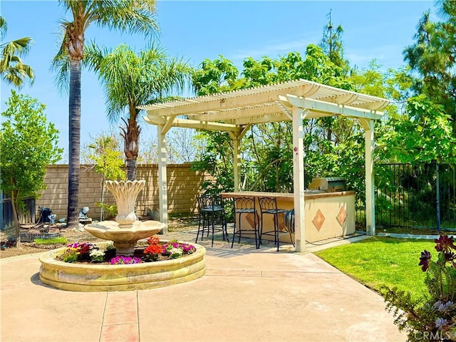 12271 Oldenberg Ct, Rancho Cucamonga, CA 91739 - view of patio / terrace featuring a pergola