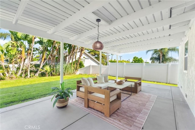 4532 Zella Ln, Yorba Linda, CA 92886 - view of patio / terrace with an outdoor living space and fence