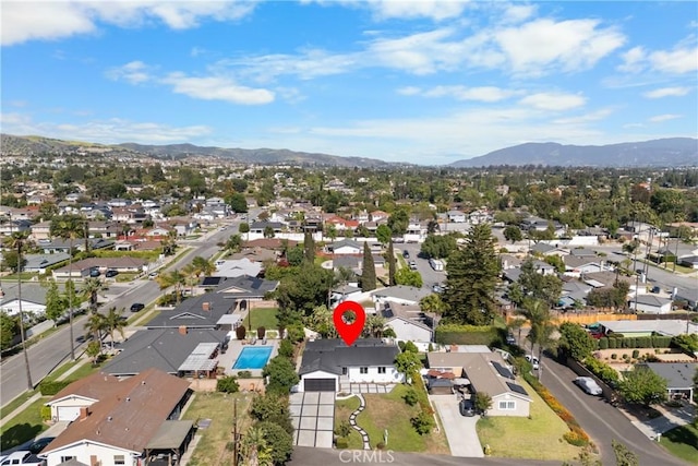 4532 Zella Ln, Yorba Linda, CA 92886 - bird's eye view with a residential view and a mountain view