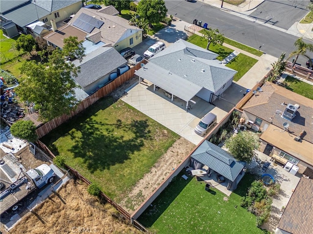 aerial perspective of suburban area
