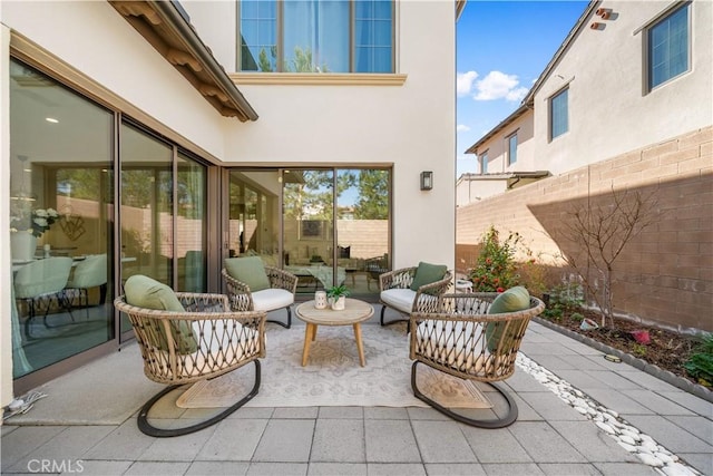 view of patio with fence