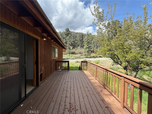 14721 Voltaire Dr, Pine Mountain Club, CA 93225 - wooden terrace with a forest view