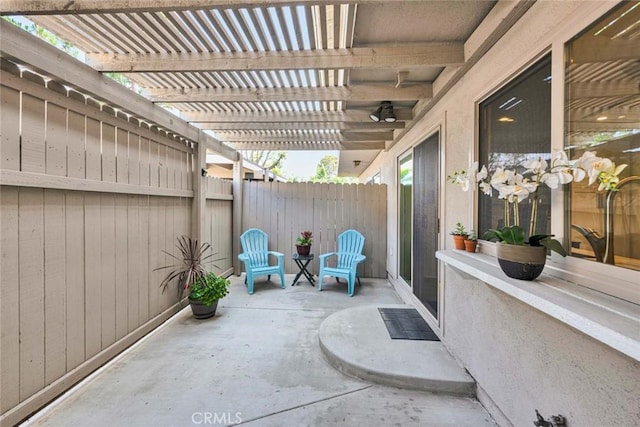6702 Sun Dr Unit C, Huntington Beach, CA 92647 - view of patio with fence and a pergola