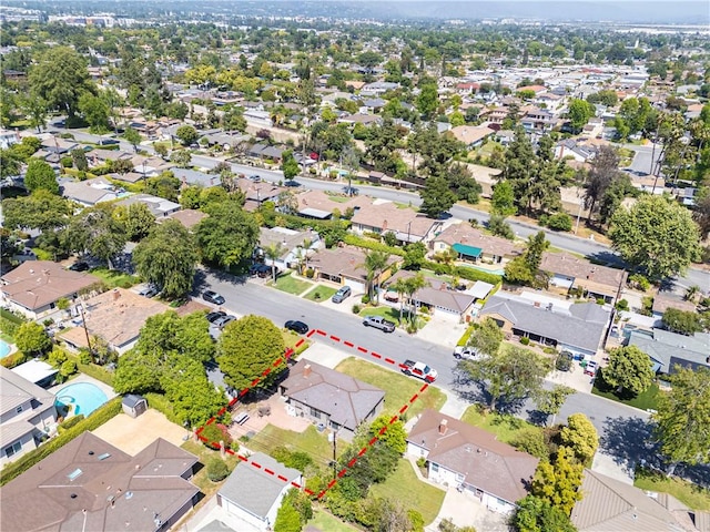 aerial view featuring a residential view