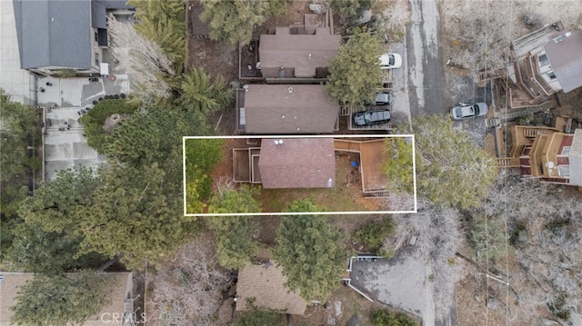 2368 Pine Dr, Running Springs, CA 92382 - aerial overview of property's location with property boundaries highlighted