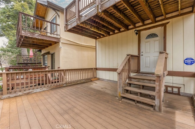 2368 Pine Dr, Running Springs, CA 92382 - view of wooden deck