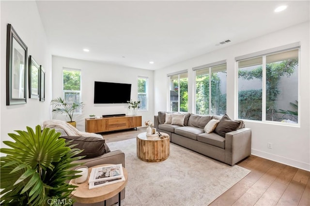 1253 Viejo Hills Dr, Lake Forest, CA 92610 - living room with light wood-type flooring, recessed lighting, and baseboards