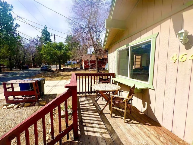 wooden deck with a porch