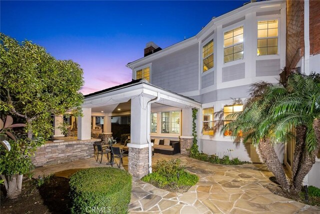 18345 Watson Way, Yorba Linda, CA 92886 - back of house with a patio and a chimney